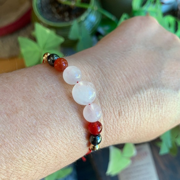 NWT 💕Manifest Love 💕 8mm Relationship Support Healing Gemstone Bracelet - Picture 1 of 4